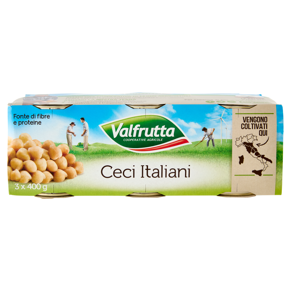 Valfrutta Ceci Italiani 3 x 400 g