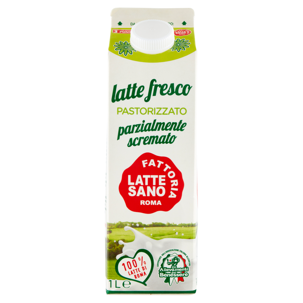 Fattoria Latte Sano latte fresco Pastorizzato parzialmente scremato 1 L