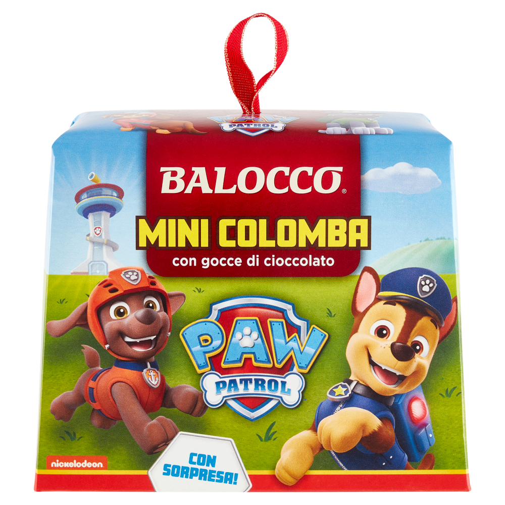 Balocco Mini Colomba con gocce di cioccolato Paw Patrol 100 g