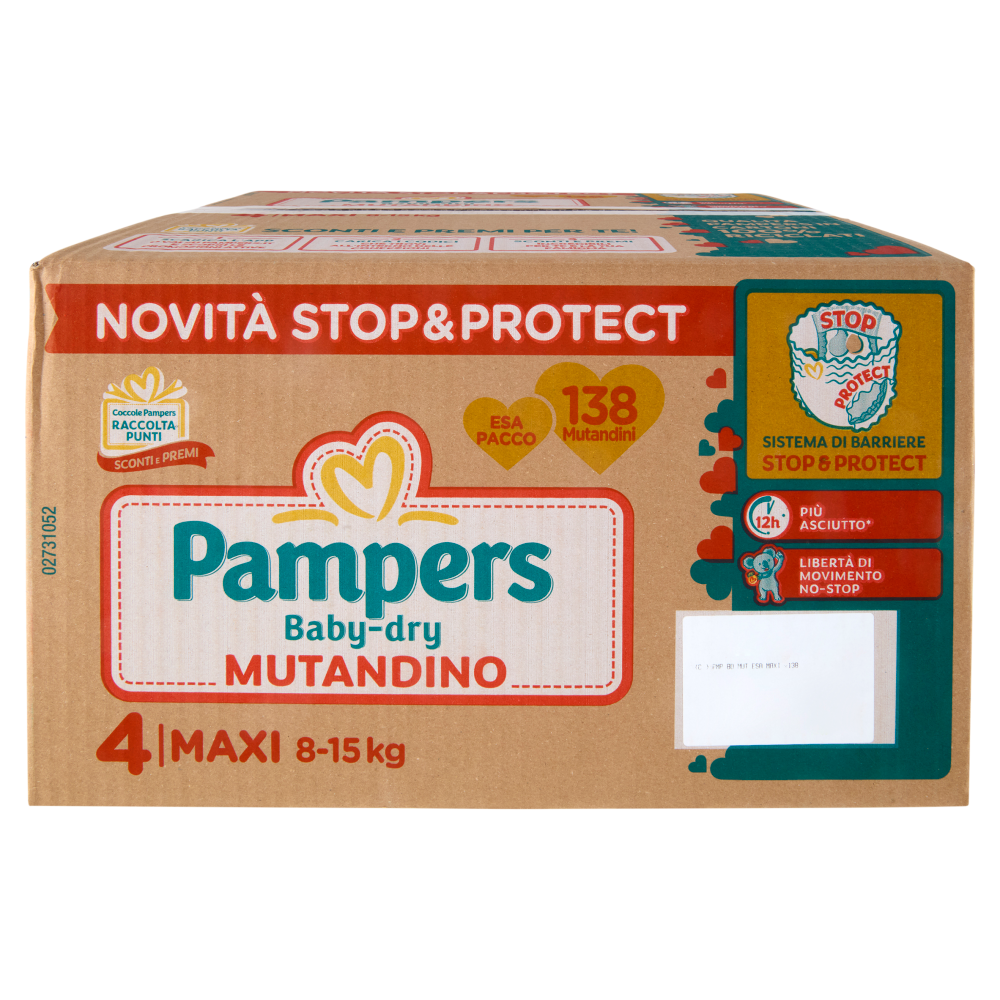 Pampers Baby-dry Mutandino Maxi 138 pz