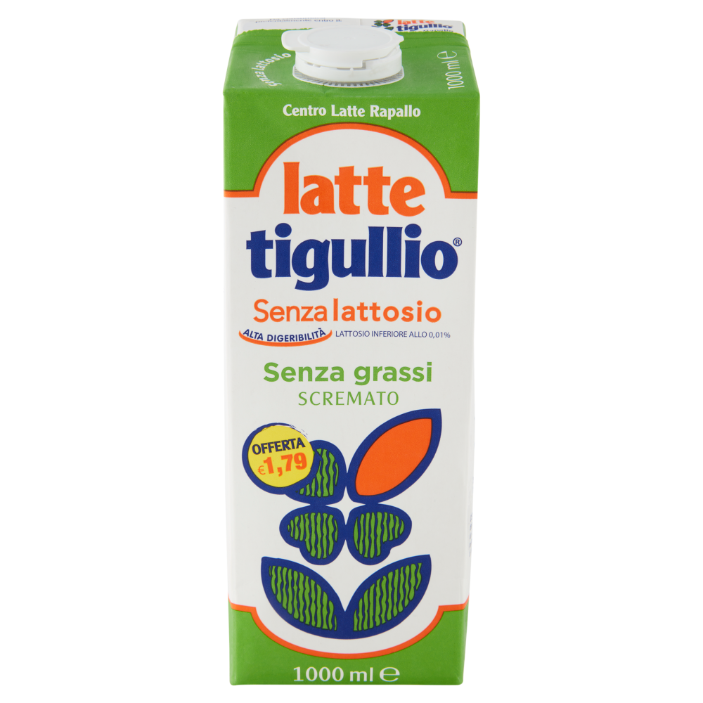 latte tigullio Senza Lattosio Senza grassi Scremato 1000 ml