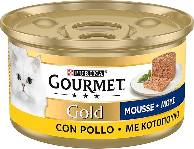 GOURMET Gold Cibo Umido per Gatti Adulti, Mousse con Pollo, lattina da 85g