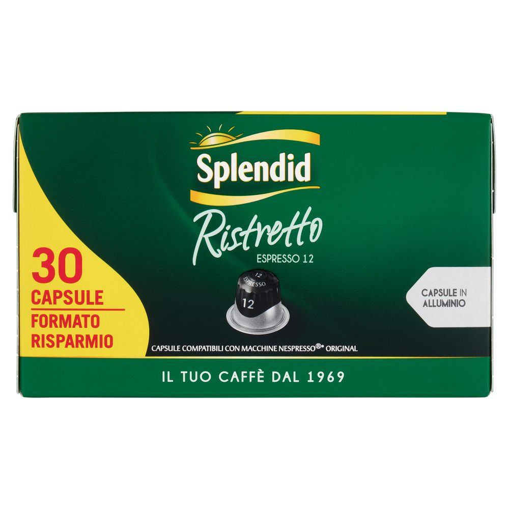 Splendid Ristretto 12 - 30 Capsule Caffè Compatibili con Macchine Nespresso*® Original 156g