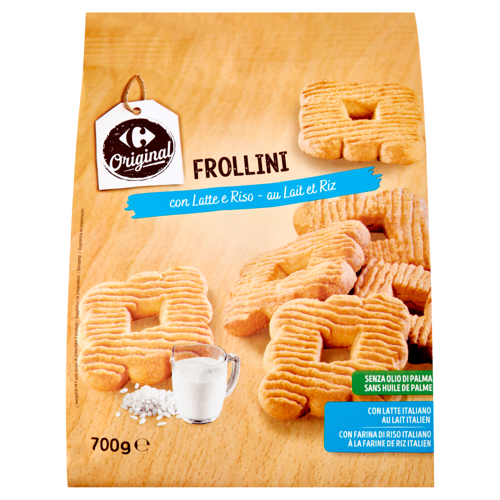 Carrefour Original Frollini con Latte e Riso 700 g