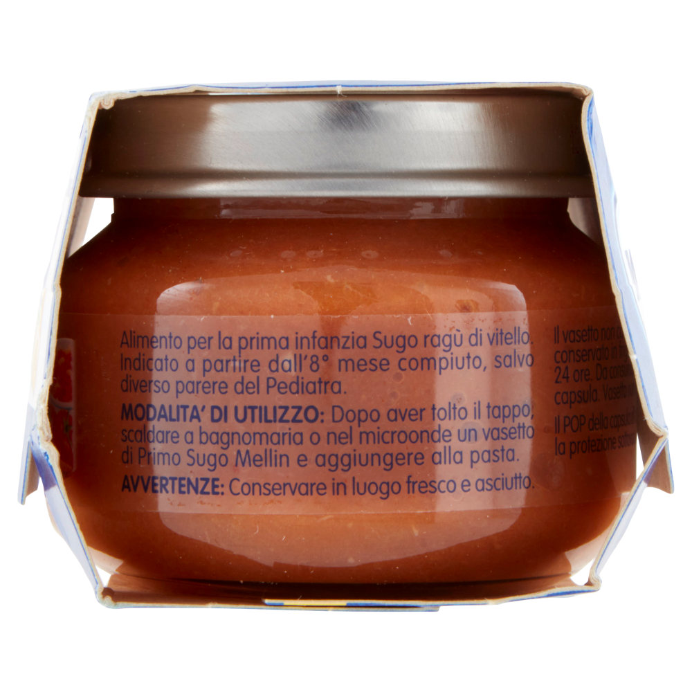 MELLIN Primo Sugo per la preparazione di pastine, Ragù di Vitello 2 x 80 g