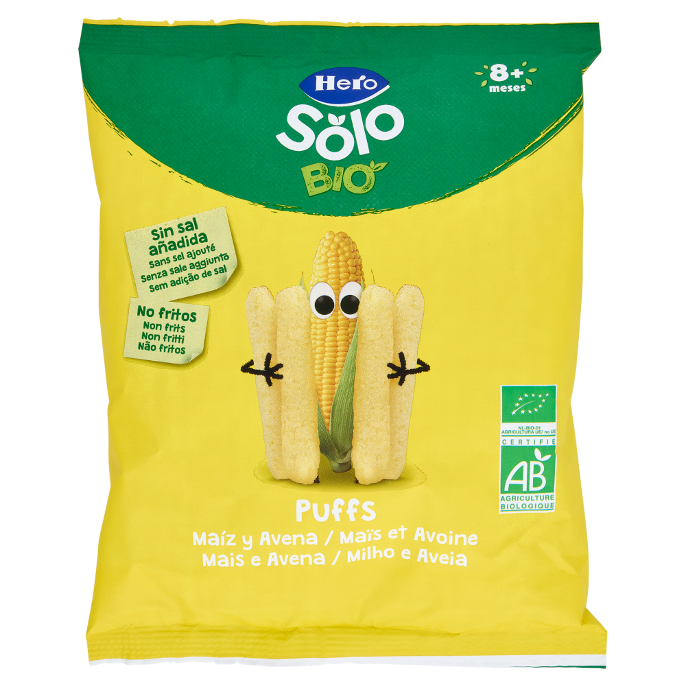 Hero Solo Bio Puffs Mais e Avena 25 g
