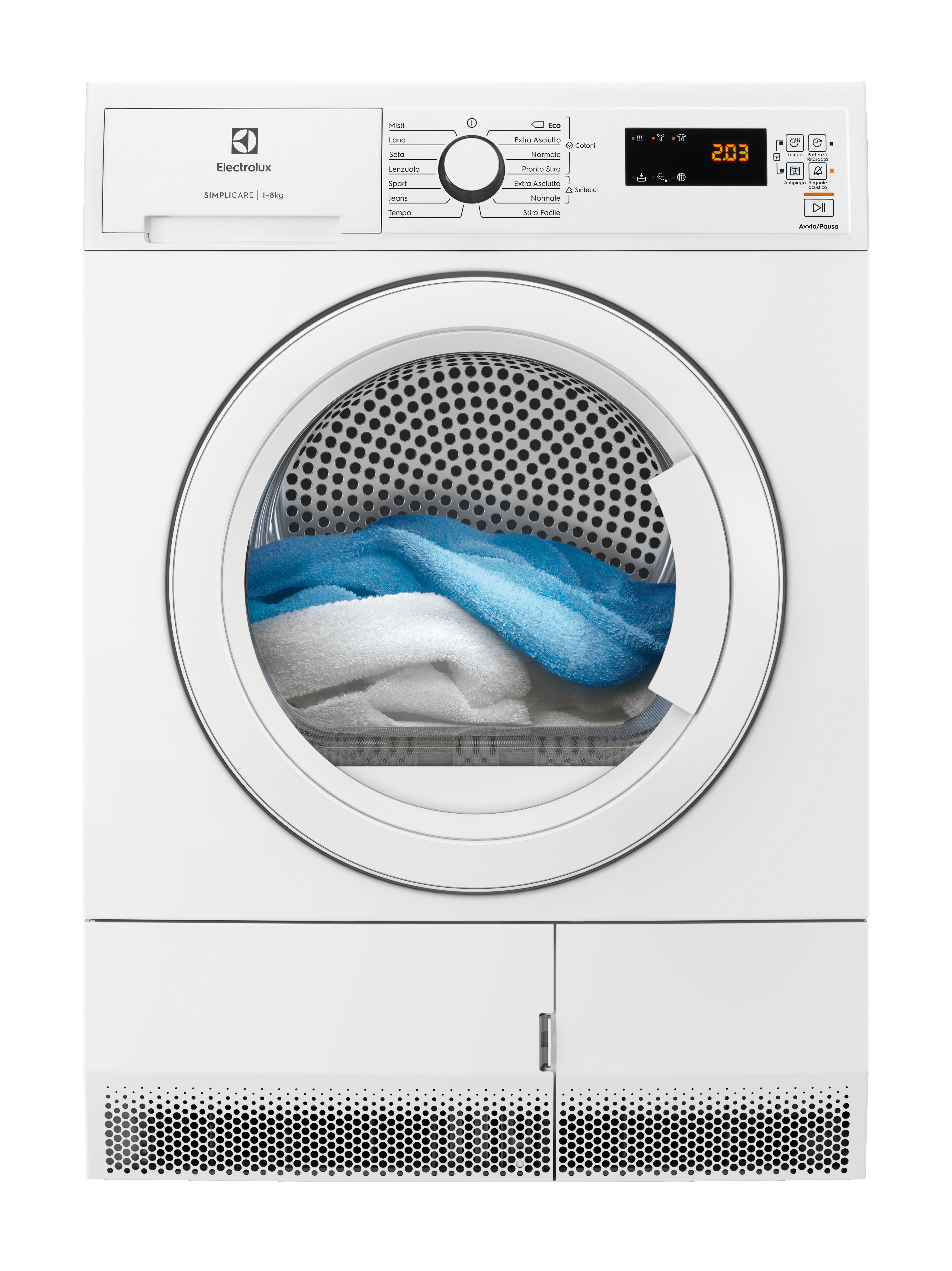 Electrolux EDH4284TOW asciugatrice Libera installazione Caricamento frontale 8 kg Bianco