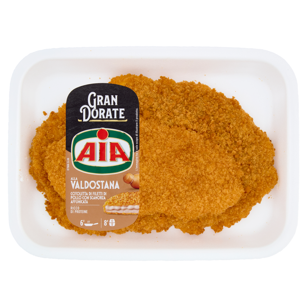 Aia Gran Dorate alla Valdostana Cotoletta di Filetti di Pollo con Scamorza Affumicata 0,200 kg