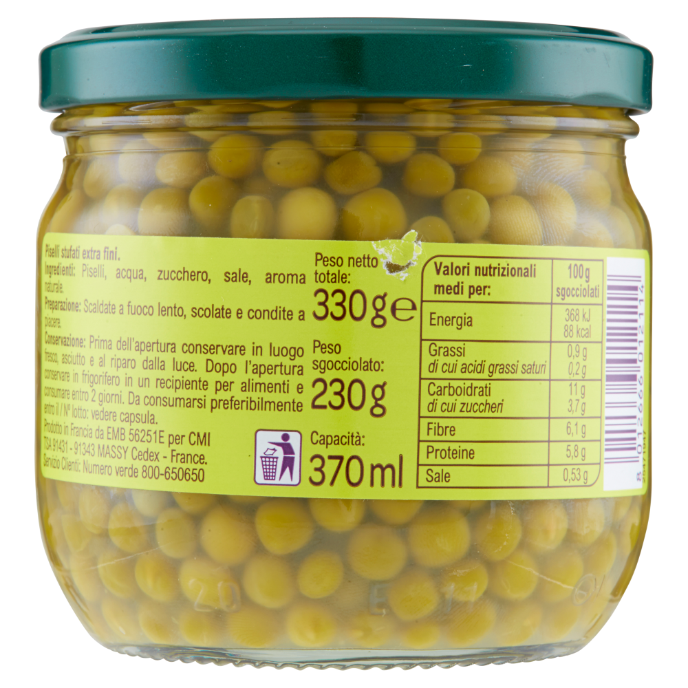 Carrefour Piselli stufati extra fini 330 g