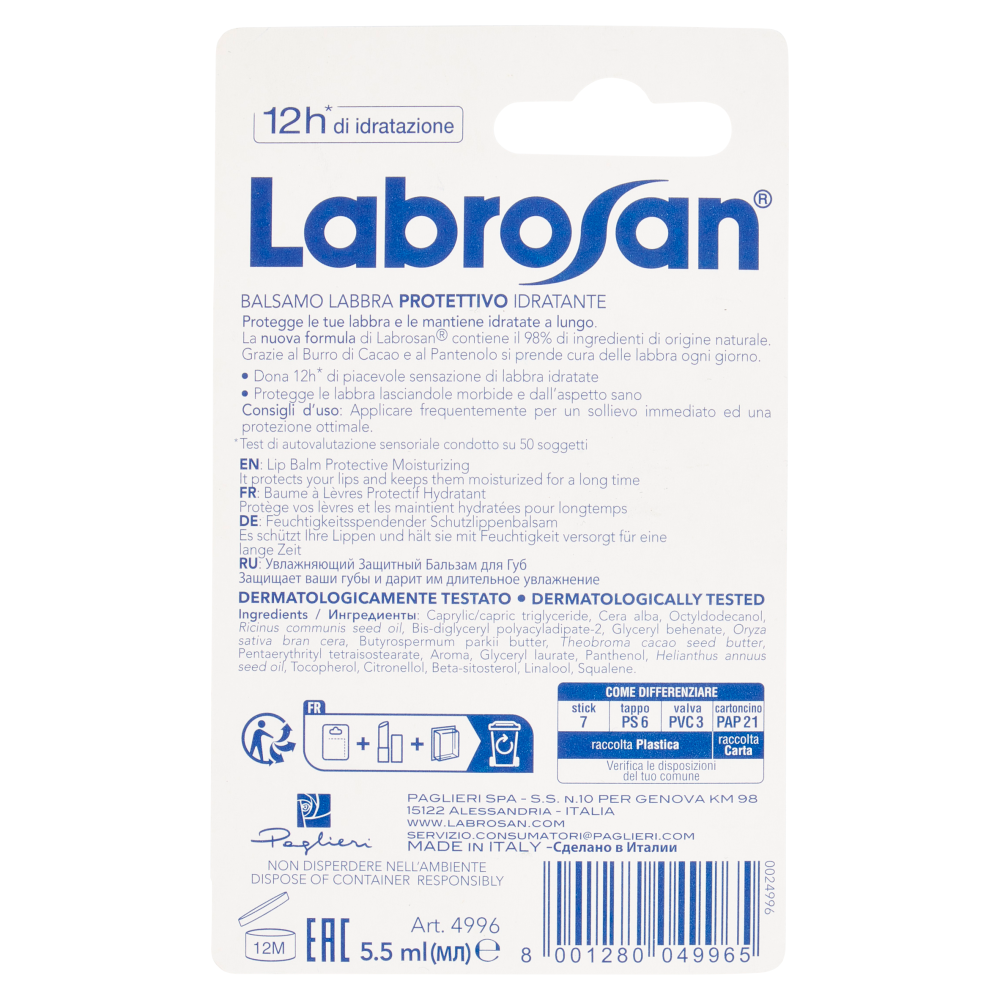 Labrosan Balsamo Labbra Protettivo Idratante 5.5 ml