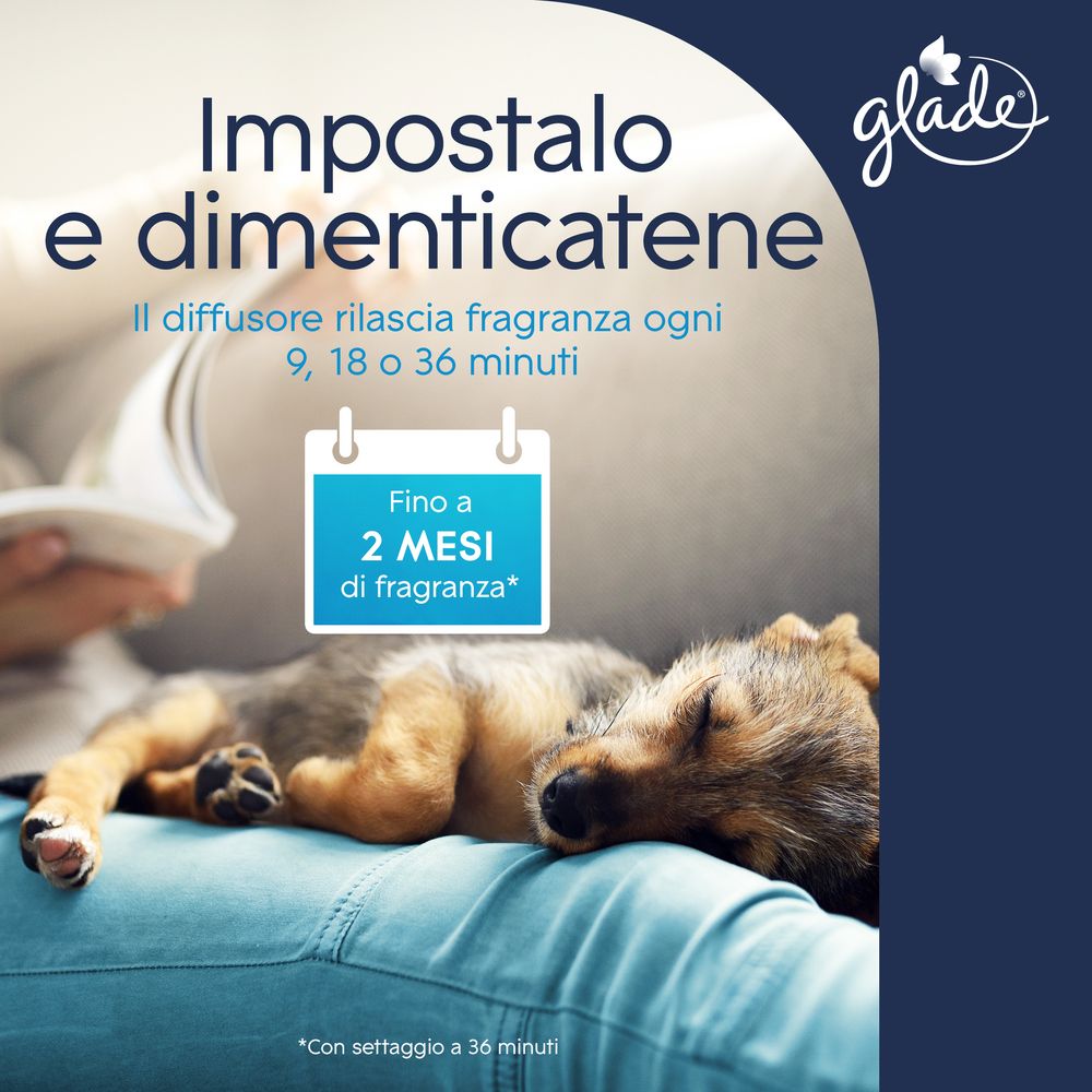 Glade Automatic Spray Ricarica, Profumatore per Ambienti, Fragranza Refreshing Air™, Combatte gli odori degli animali domestici, 269 ml