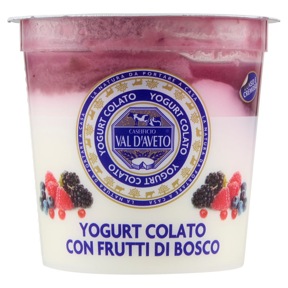 Caseificio Val d'Aveto Yogurt Colato con Frutti di Bosco 150 g