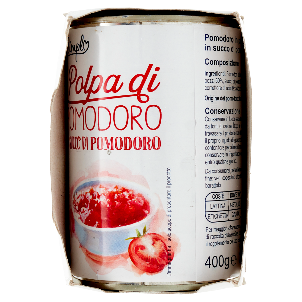Simpl Polpa di Pomodoro in Succo di Pomodoro 3 x 400 g