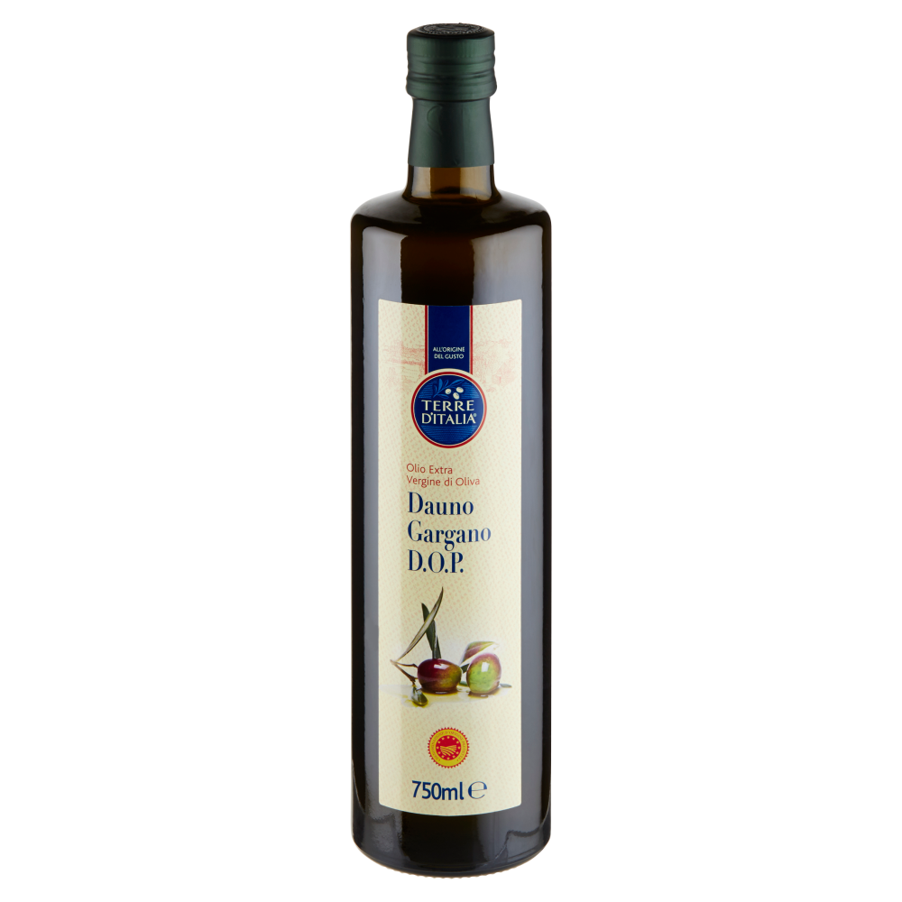 Terre d'Italia Olio Extra Vergine di Oliva Dauno Gargano D.O.P 750 ml