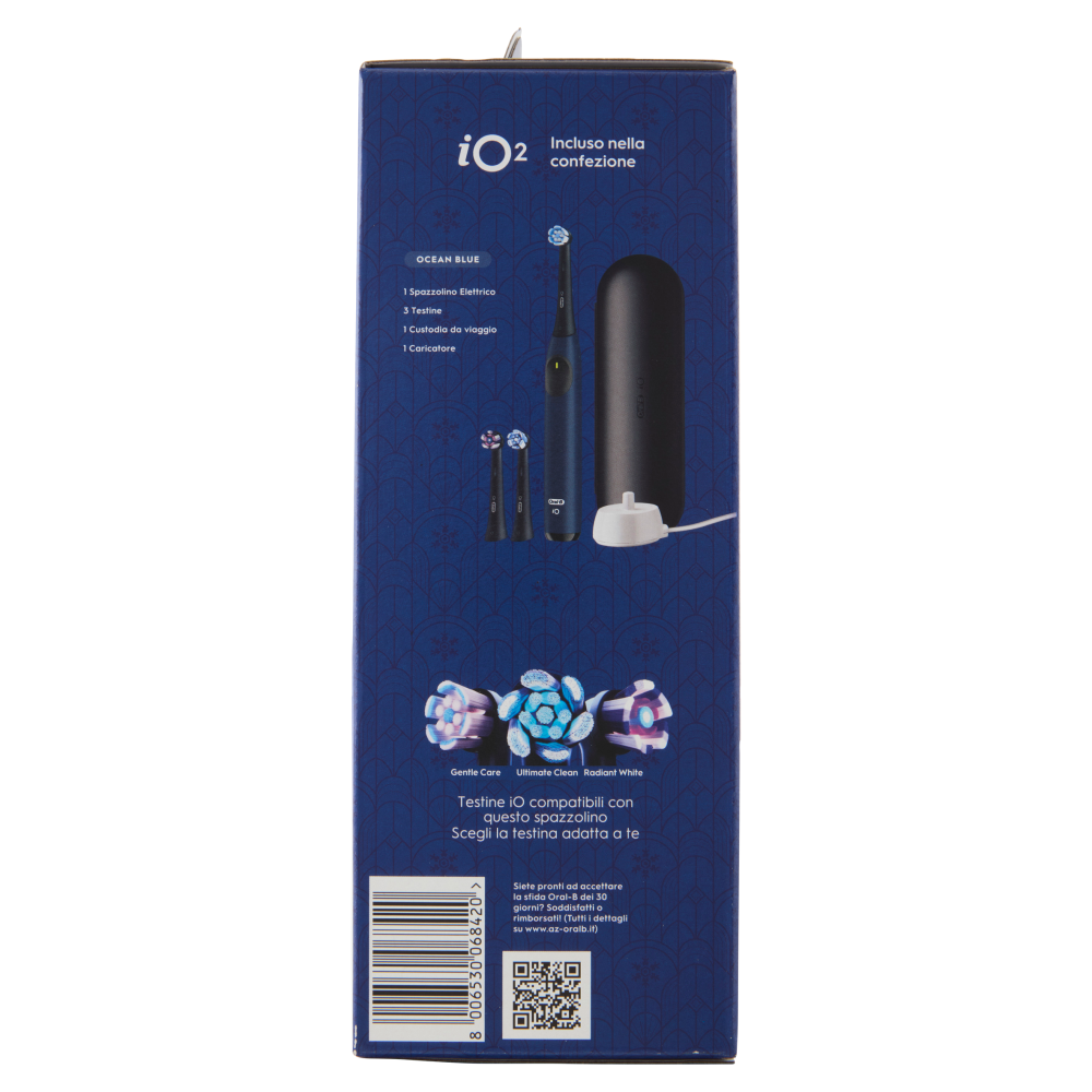 Oral-B iO 2 Champion Edition Spazzolino Elettrico Denti Ricaricabile Ocean Blue