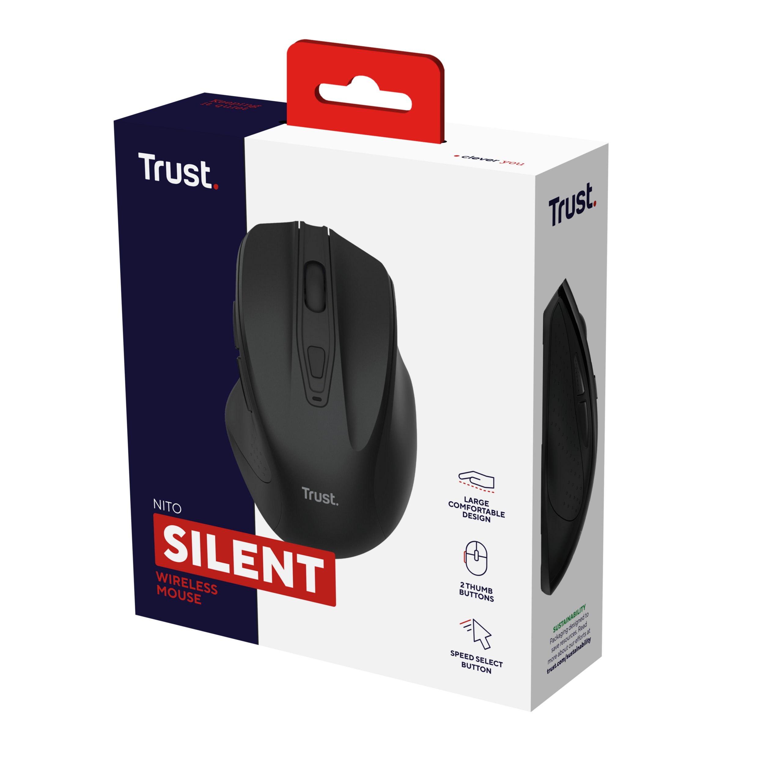 Trust Nito mouse Universale Mano destra RF Wireless Ottico 2200 DPI