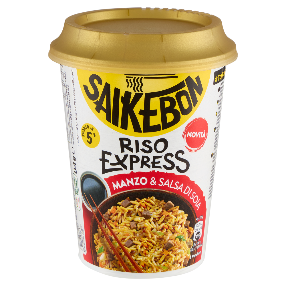 Saikebon Riso Express Manzo & Salsa di Soia 84 g