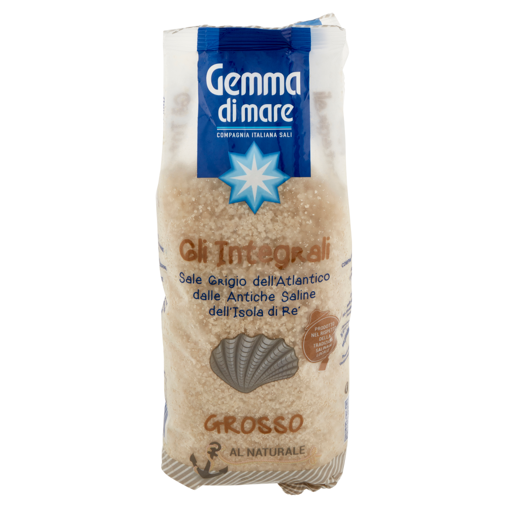 Gemma di mare Gli Integrali Sale Grigio dell'Atlantico Grosso al Naturale 1000 g