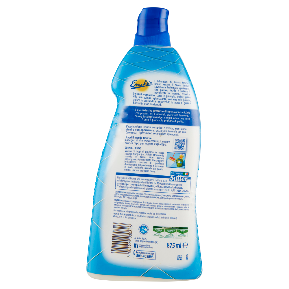 Emulsio Lavaincera Profumato Note Marine Tutti i pavimenti 875 ml