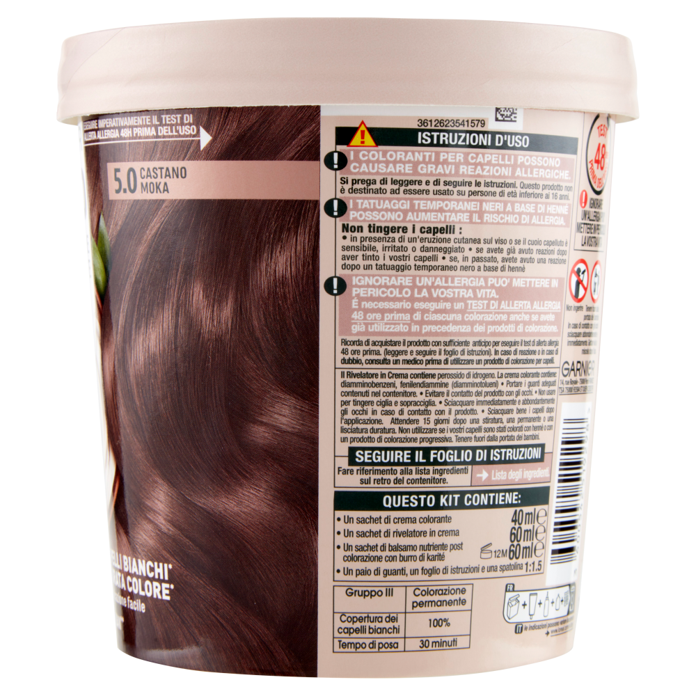 Garnier GOOD 5.0 Castano Moka, colorazione permanente senza ammoniaca, 90% di origine naturale