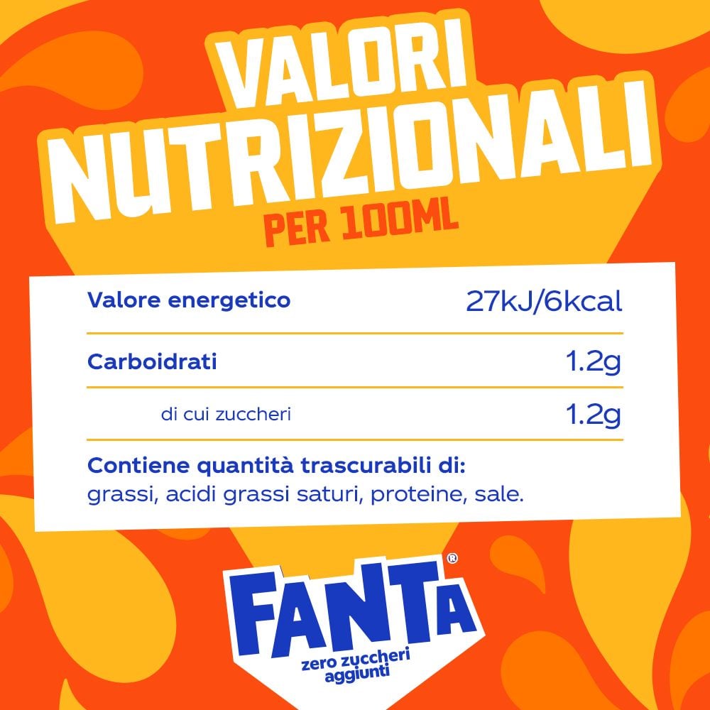 Fanta Senza Zuccheri Aggiunti 6 x 330ml