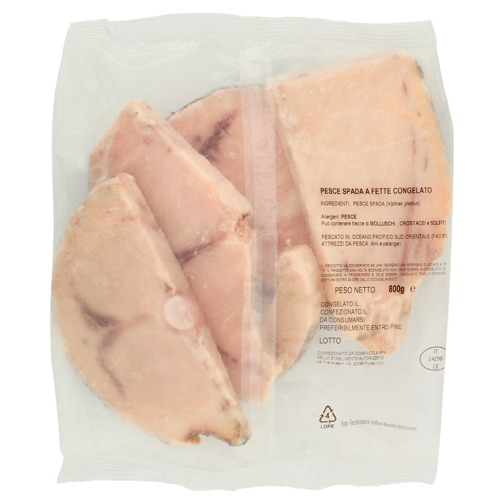 Pesce Spada a Fette Congelato 800 g