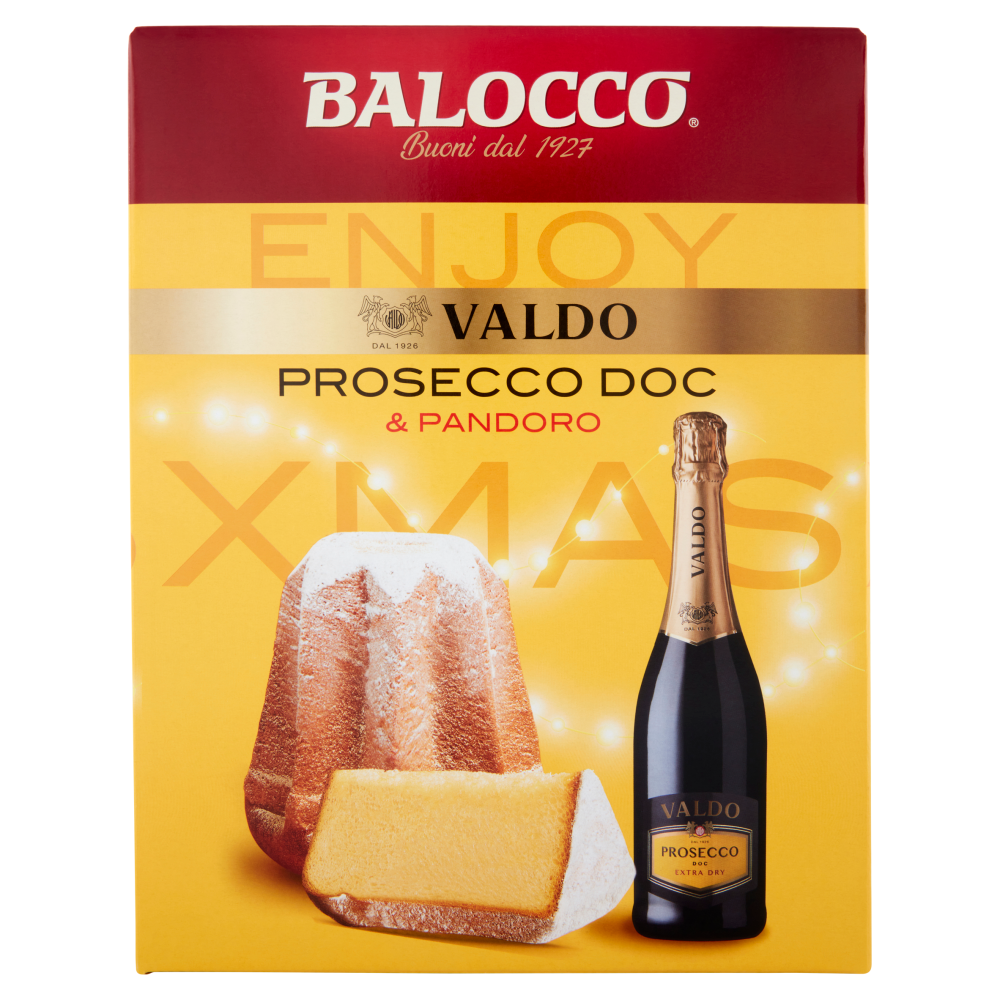 Balocco Enjoy Xmas il Pandoro 750 g & Valdo Prosecco DOC Extra Dry 75 cl