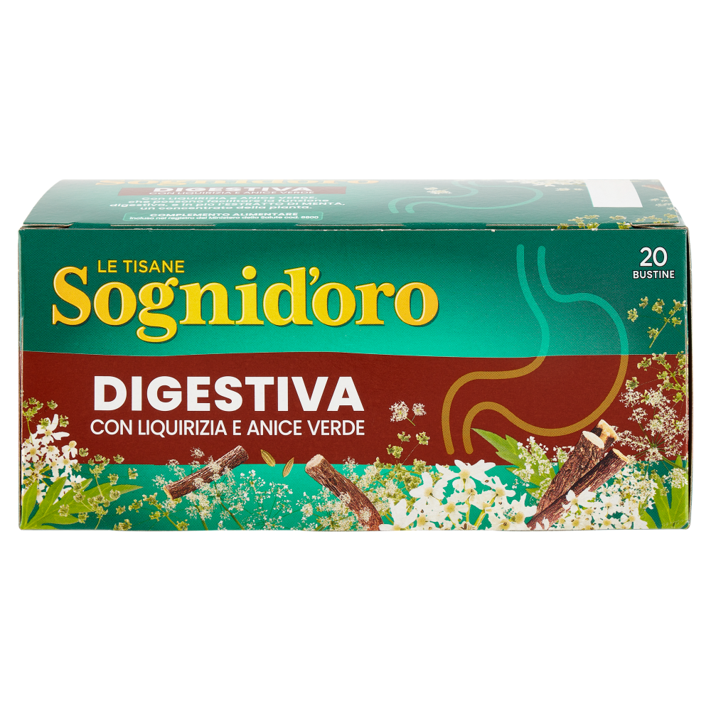 Sognid'oro le Tisane Digestiva con Liquirizia e Anice Verde bustine 20 x 2 g