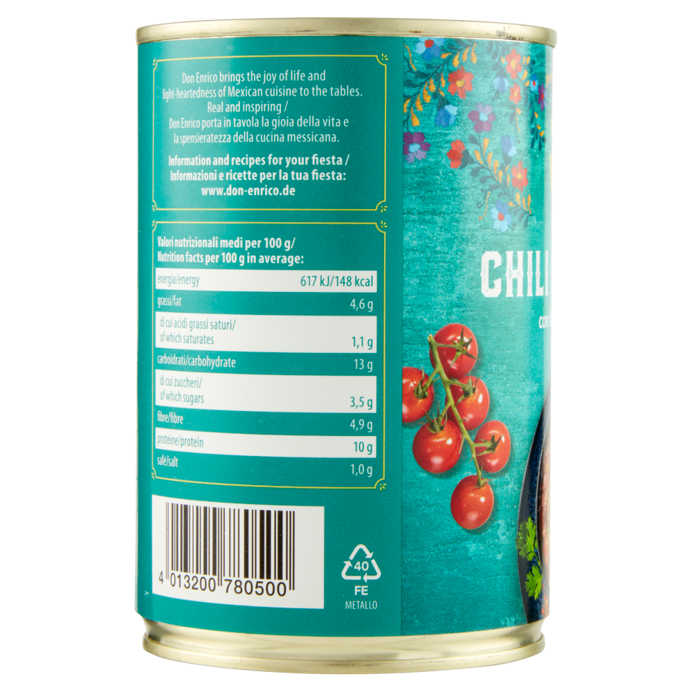 Don Enrico México Chili con Carne con fagioli alla messicana 400 g