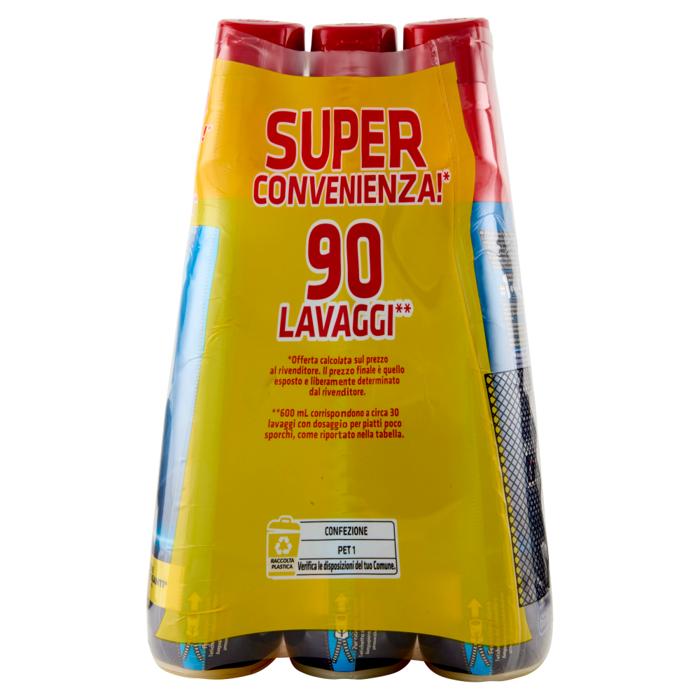 Finish Power Gel Lemon 3 x 30 lavaggi liquido lavastoviglie 3 x 600 ml