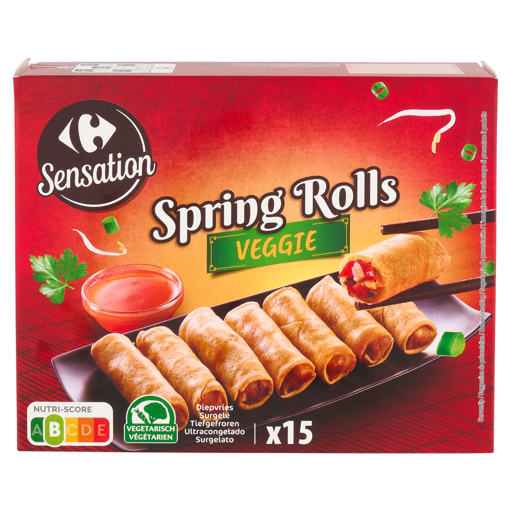 Carrefour Sensation Spring Rolls Veggie Surgelato x15 330 g