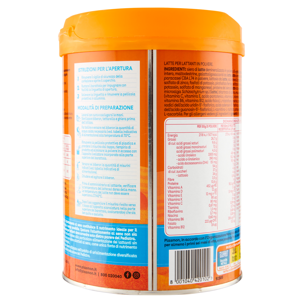 Plasmon Latte per Lattanti 0-12 800 g
