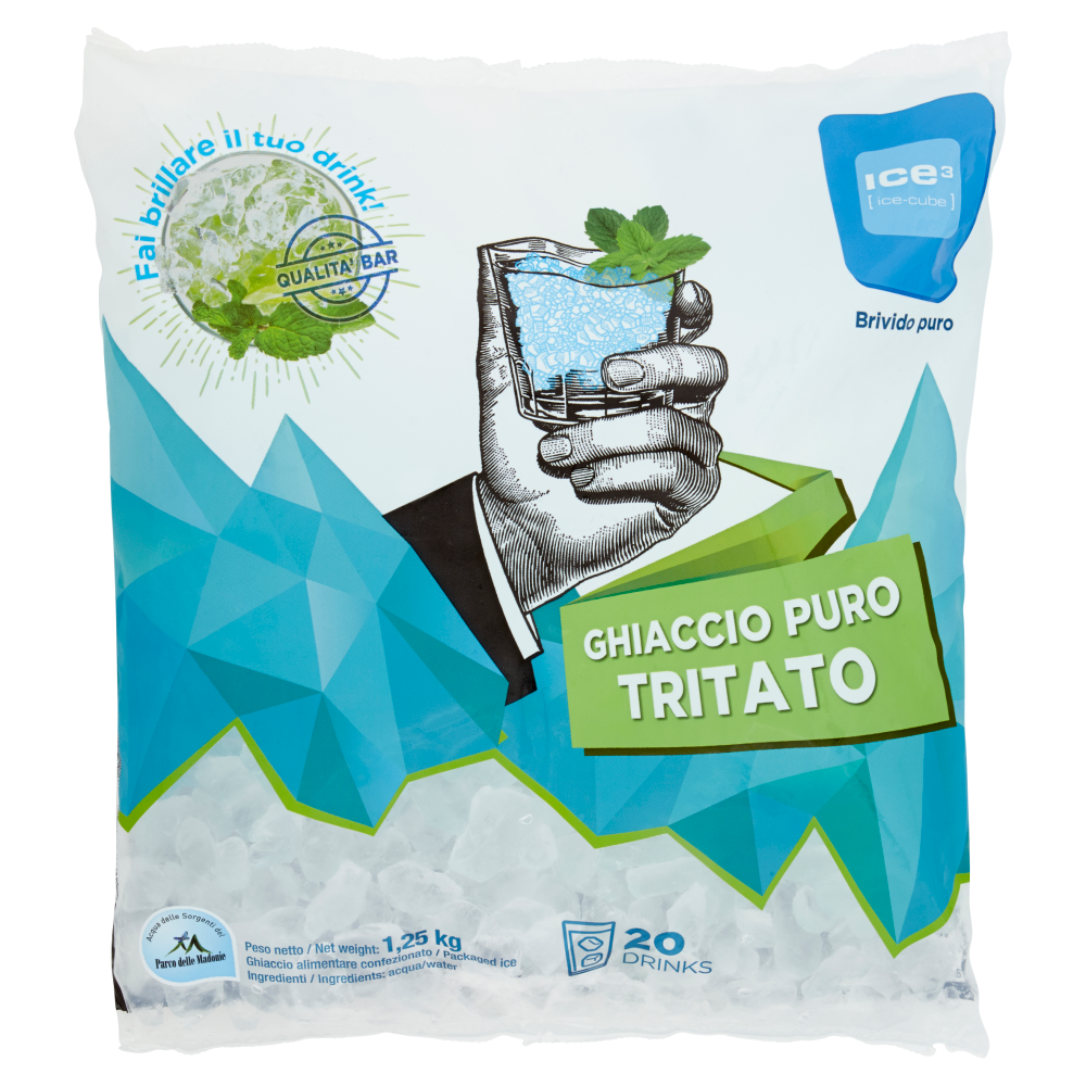 ice cube Ice³ Crushed Ghiaccio Puro Tritato 1,25 kg
