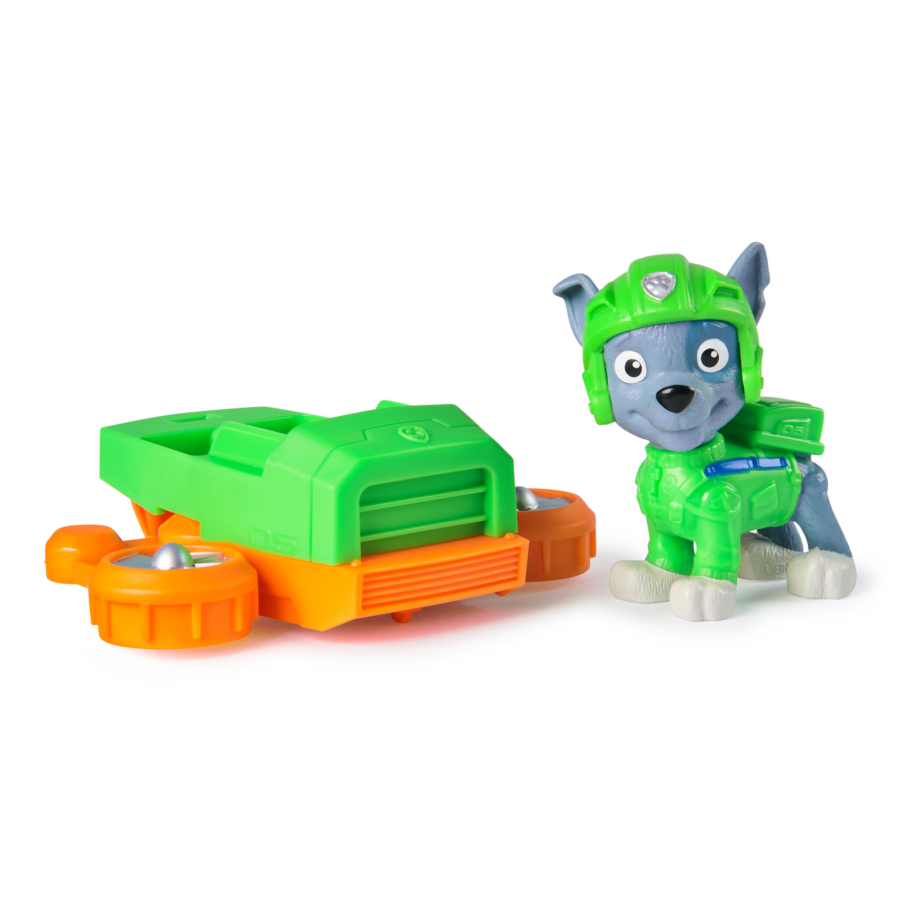 PAW Patrol : Action Pups, action figure di Chase e hoverboard aereo giocattolo con ali pieghevoli, giocattoli per bambini e bambine dai 3 anni in su