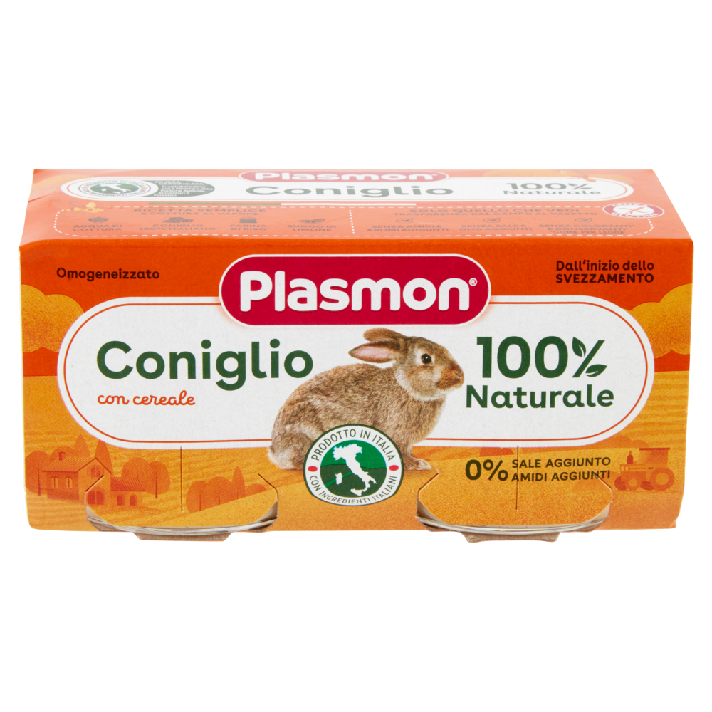 Plasmon Omogeneizzato Coniglio con cereale 2 x 80 g