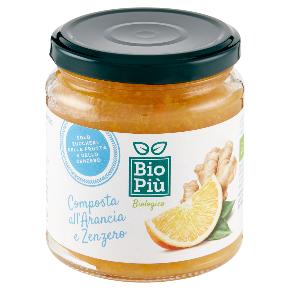 Bio Pi&ugrave; Composta all'Arancia e Zenzero 320 g