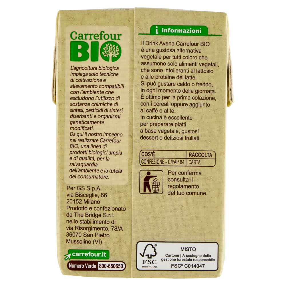 Carrefour Bio Drink Avena 500 ml