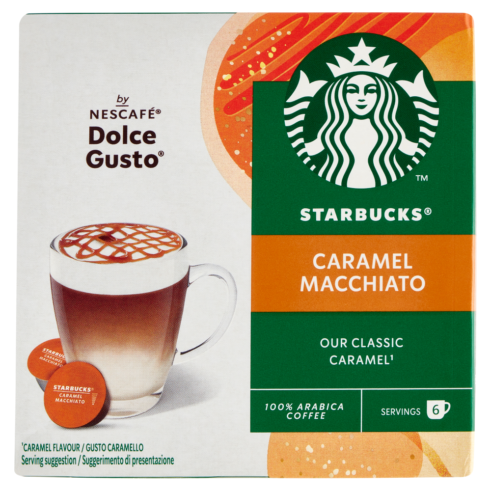 STARBUCKS Caramel Macchiato by Nescaf&eacute; Dolce Gusto Latte Caramello e Caff&egrave; 12 Capsule 127,8 g