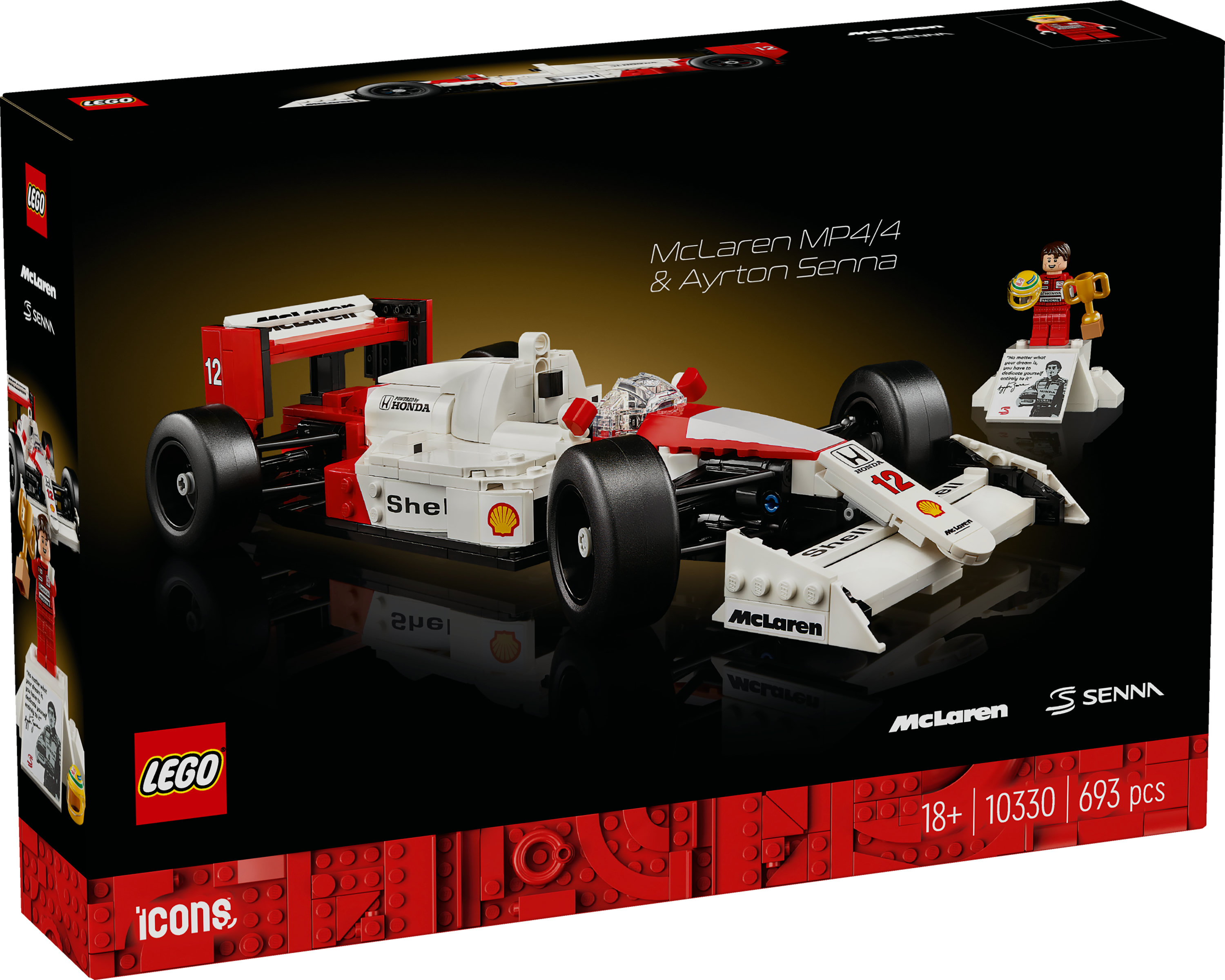 LEGO ICONS McLaren MP4/4 e Ayrton Senna