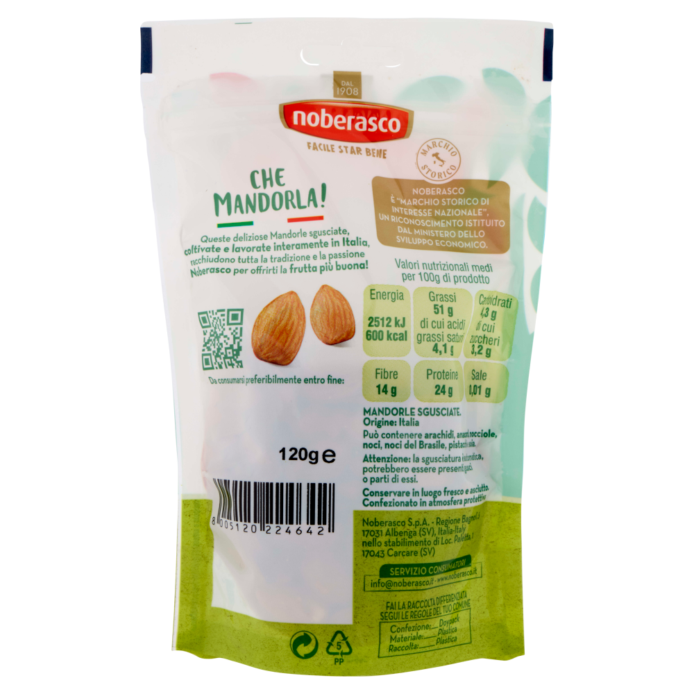 noberasco Che Mandorla! Mandorle Sgusciate 120 g