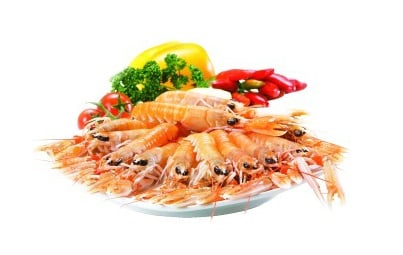 Scampi pescati Oceano Atlantico con reti da traino