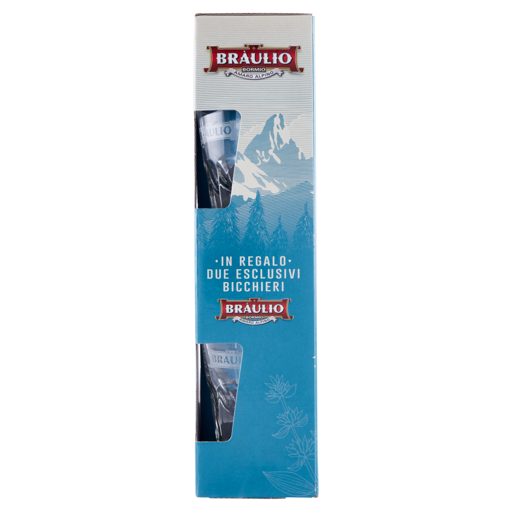 Bràulio l'Amaro Alpino 70 cl + in Regalo Due Esclusivi Bicchieri