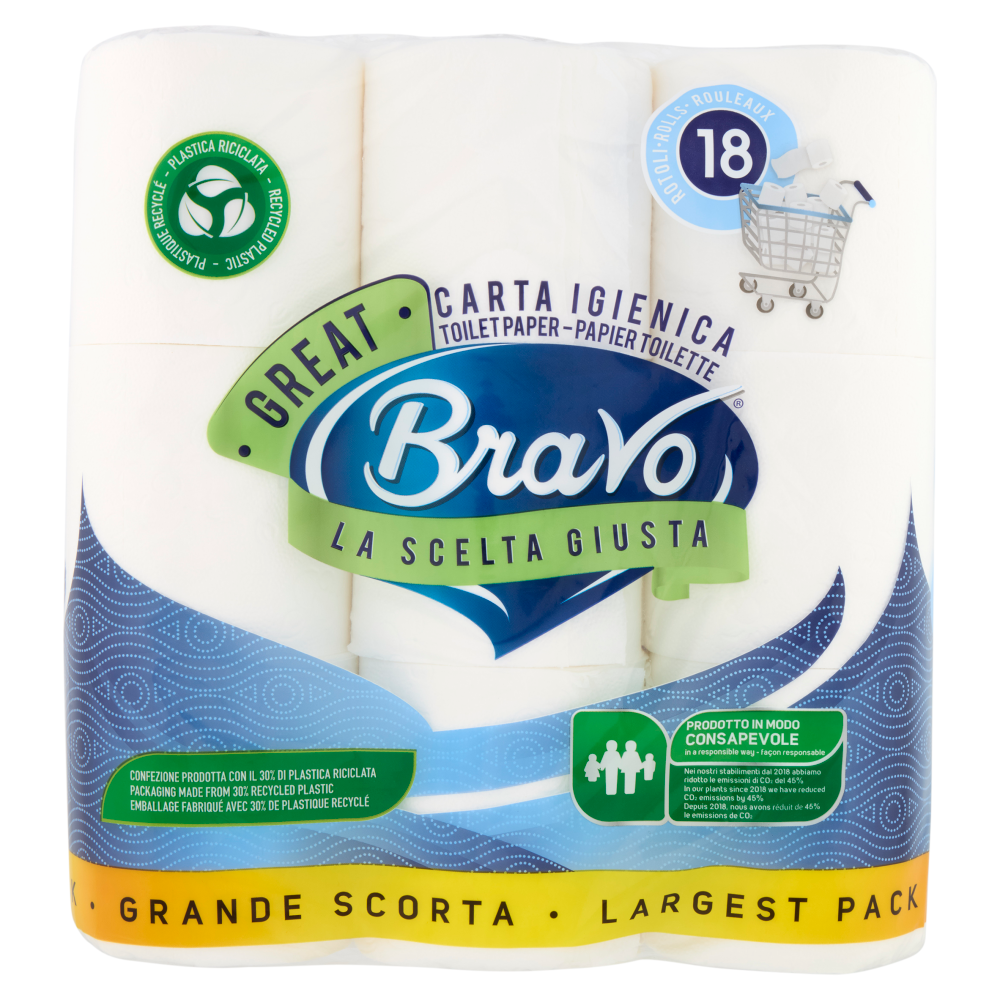 Bravo Great Carta Igienica 18 pz