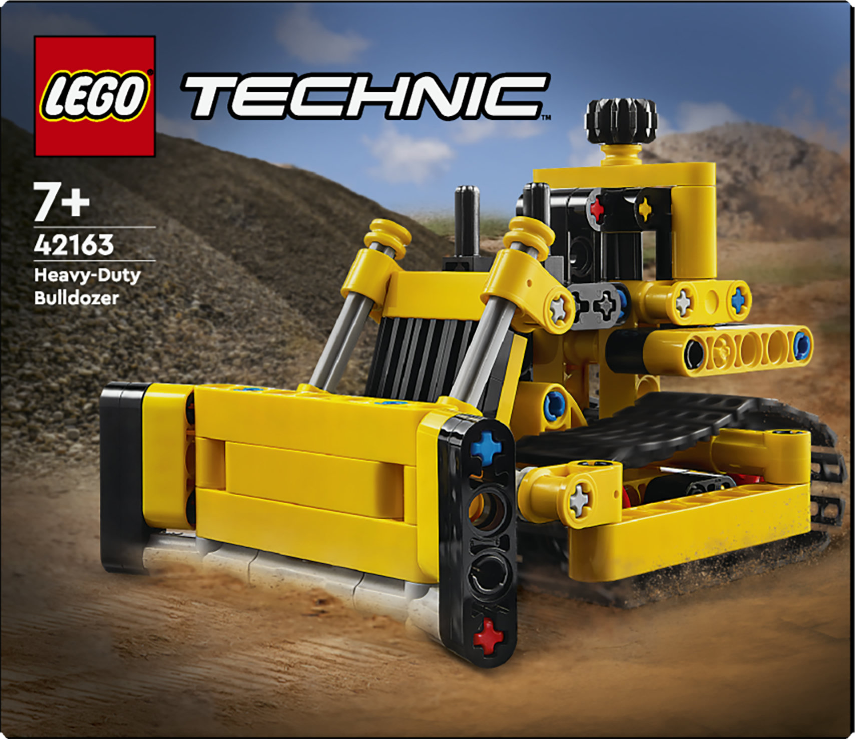 LEGO Technic 42163 Bulldozer da Cantiere, Giochi per Bambini e Bambine di 7+ Anni, Regalo per Amanti dei Veicoli Giocattolo