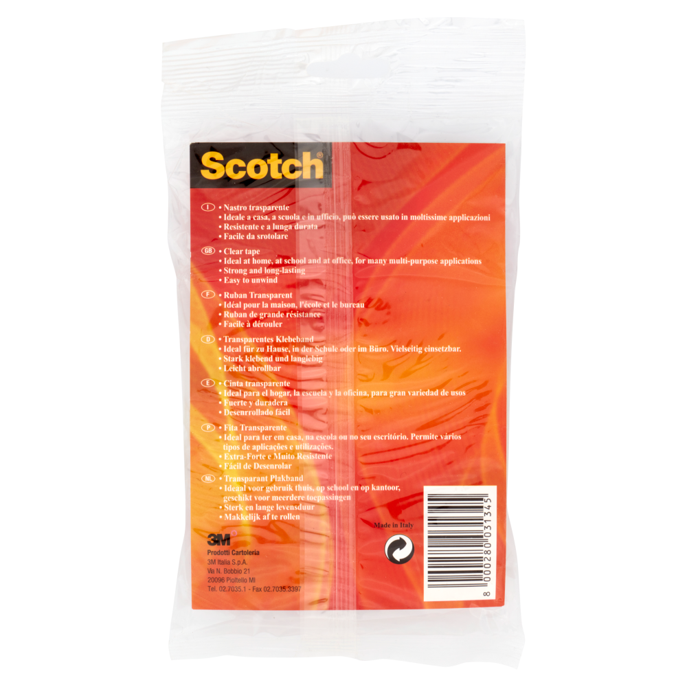 Scotch Nastro Trasparente 15 mm x 66 m 1 pz
