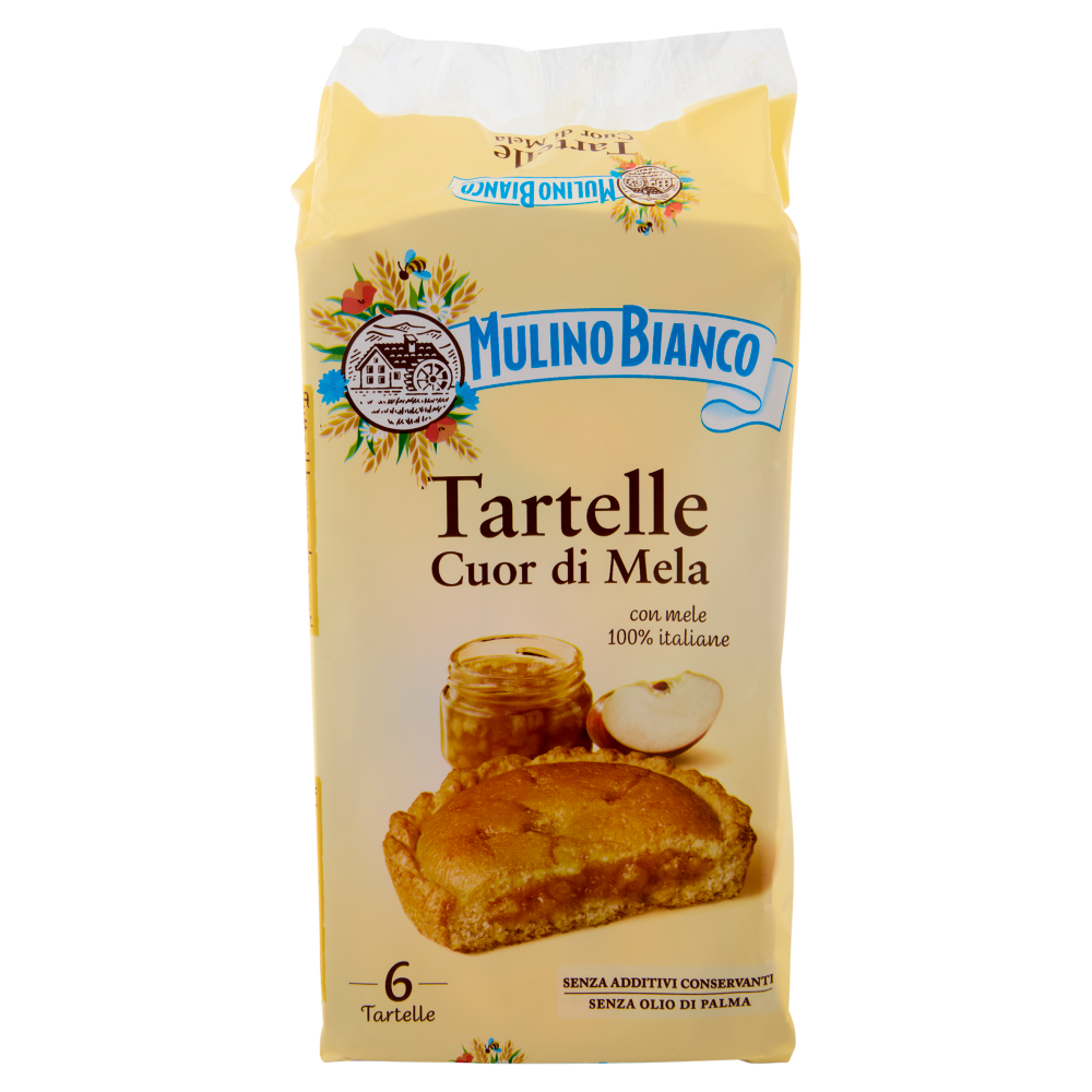 Mulino Bianco Tartelle Cuor di Mela Merenda con Mele 100% Italiane 6 pezzi 288g