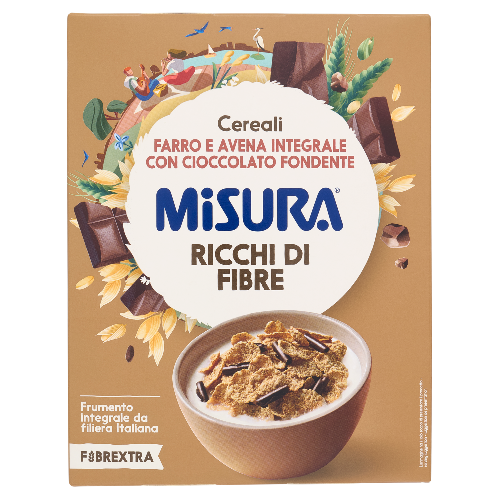 Misura Fibrextra Cereali Farro e Avena Integrale con Cioccolato Fondente 300 g