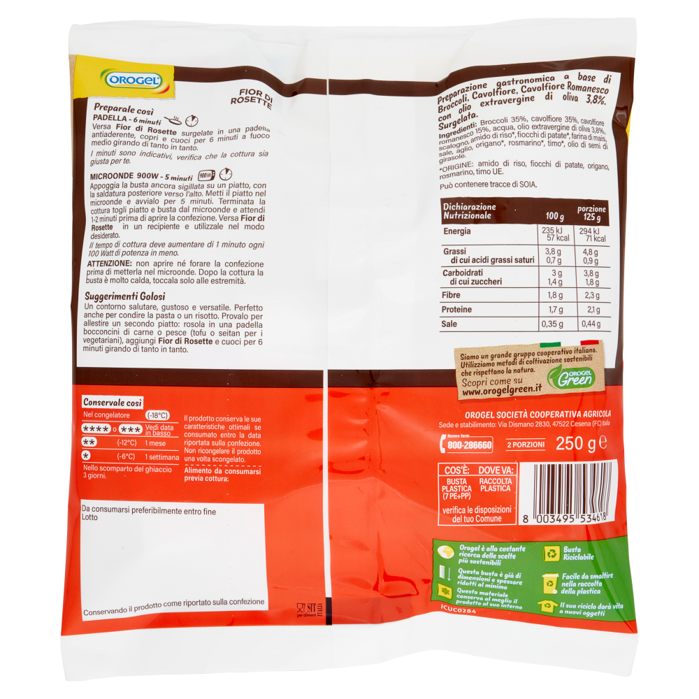 Orogel Gusto Ricco Fior di Rosette Surgelati 250 g