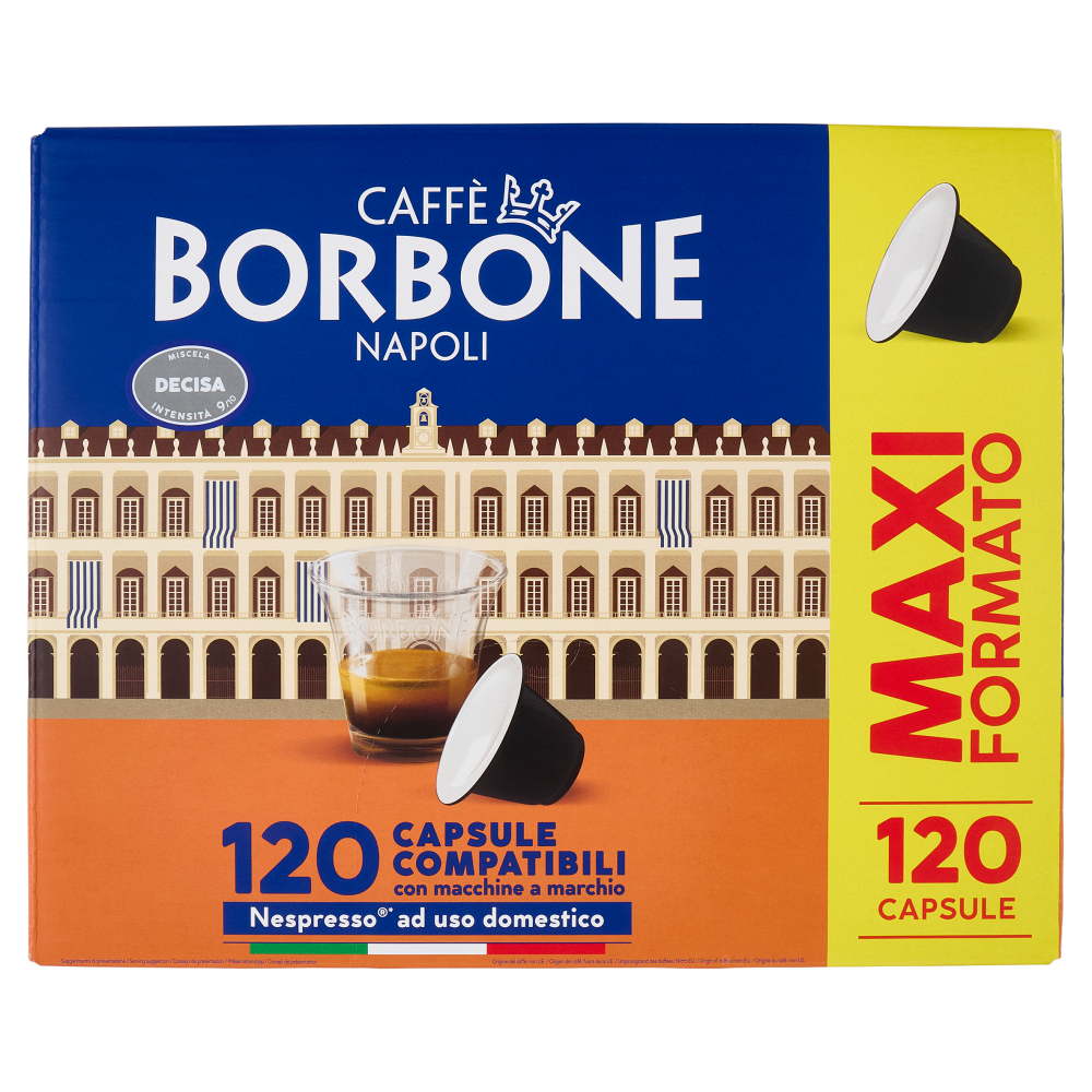 Caff&egrave; Borbone Miscela Decisa Capsule Compatibili Nespresso* ad uso domestico 120 x 5 g