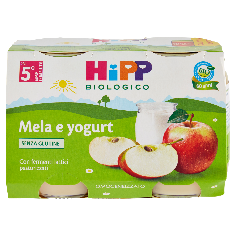 HiPP Biologico Mela e yogurt Omogeneizzato 2 x 125 g